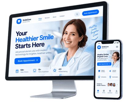 Dental Website Designing Mockup
